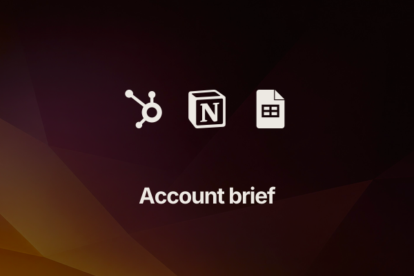 account-research: Account brief